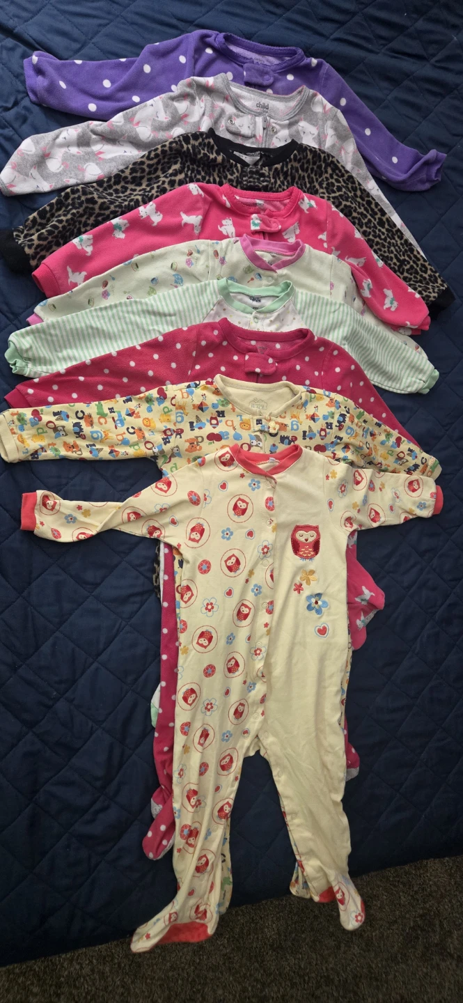 Baby/Toddler Footed Pajamas - Mixed Sizes & Brands