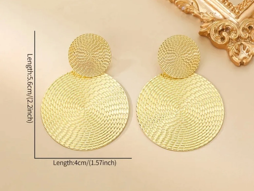 Golden Yellow Round Drop Earrings - New! - photo 2