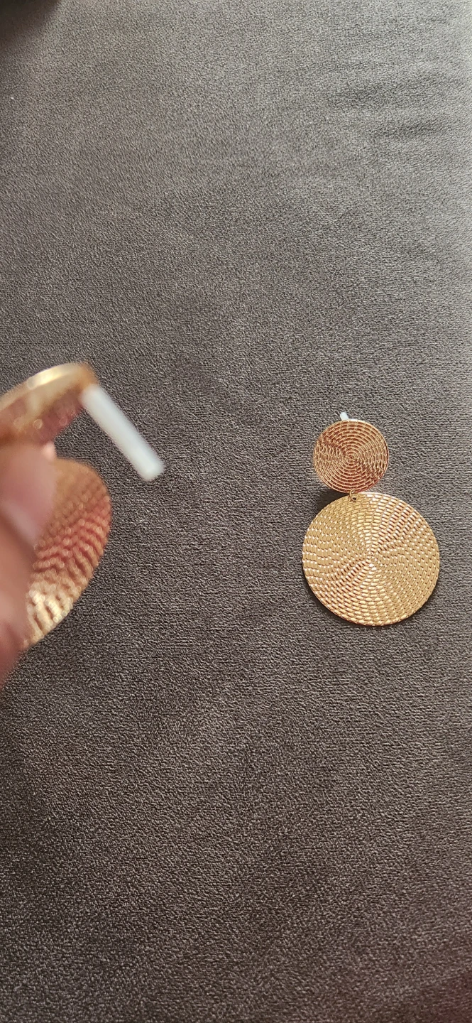 Golden Yellow Round Drop Earrings - New! - photo 4