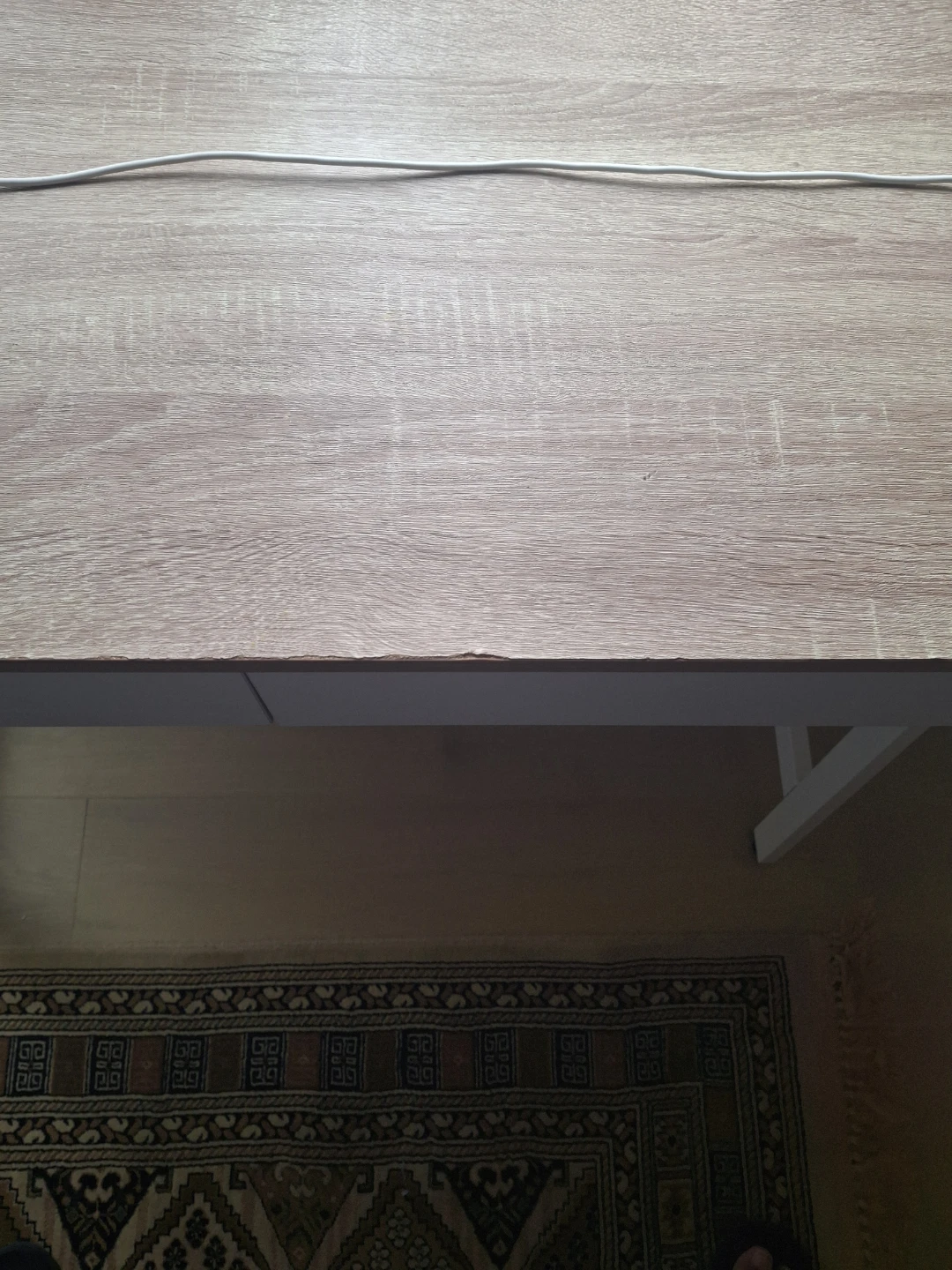 Wood and White Desk with Drawers - photo 4