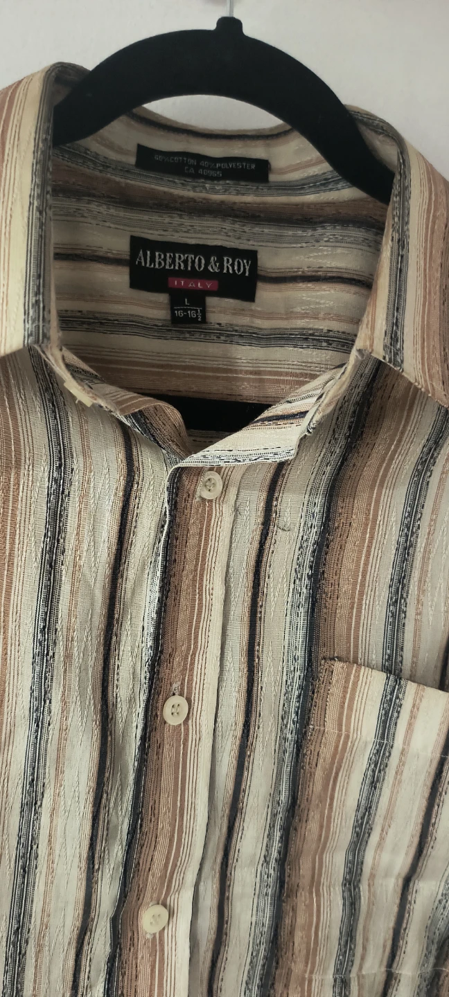 Alberto & Roy Striped Shirt - Size L 🧡 - photo 2