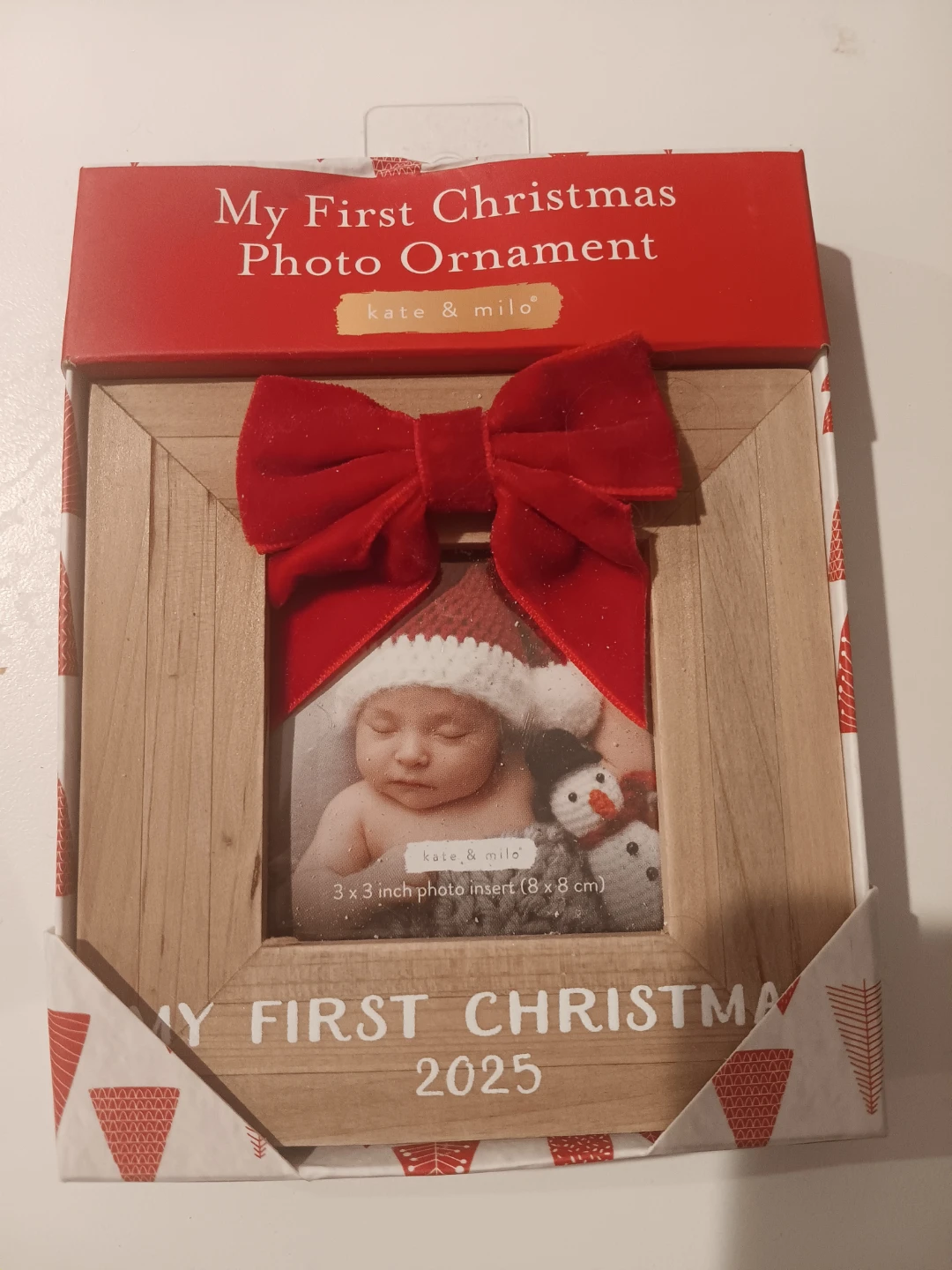 Kate & Milo My First Christmas Photo Ornament - New