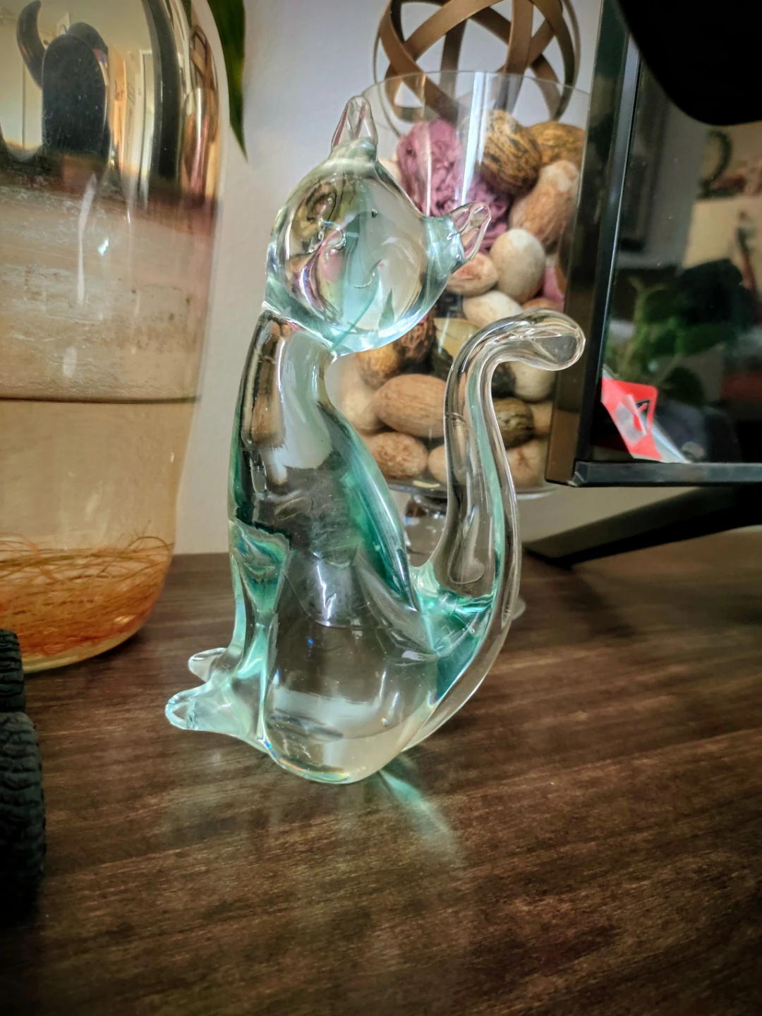Glass Cat Figurine