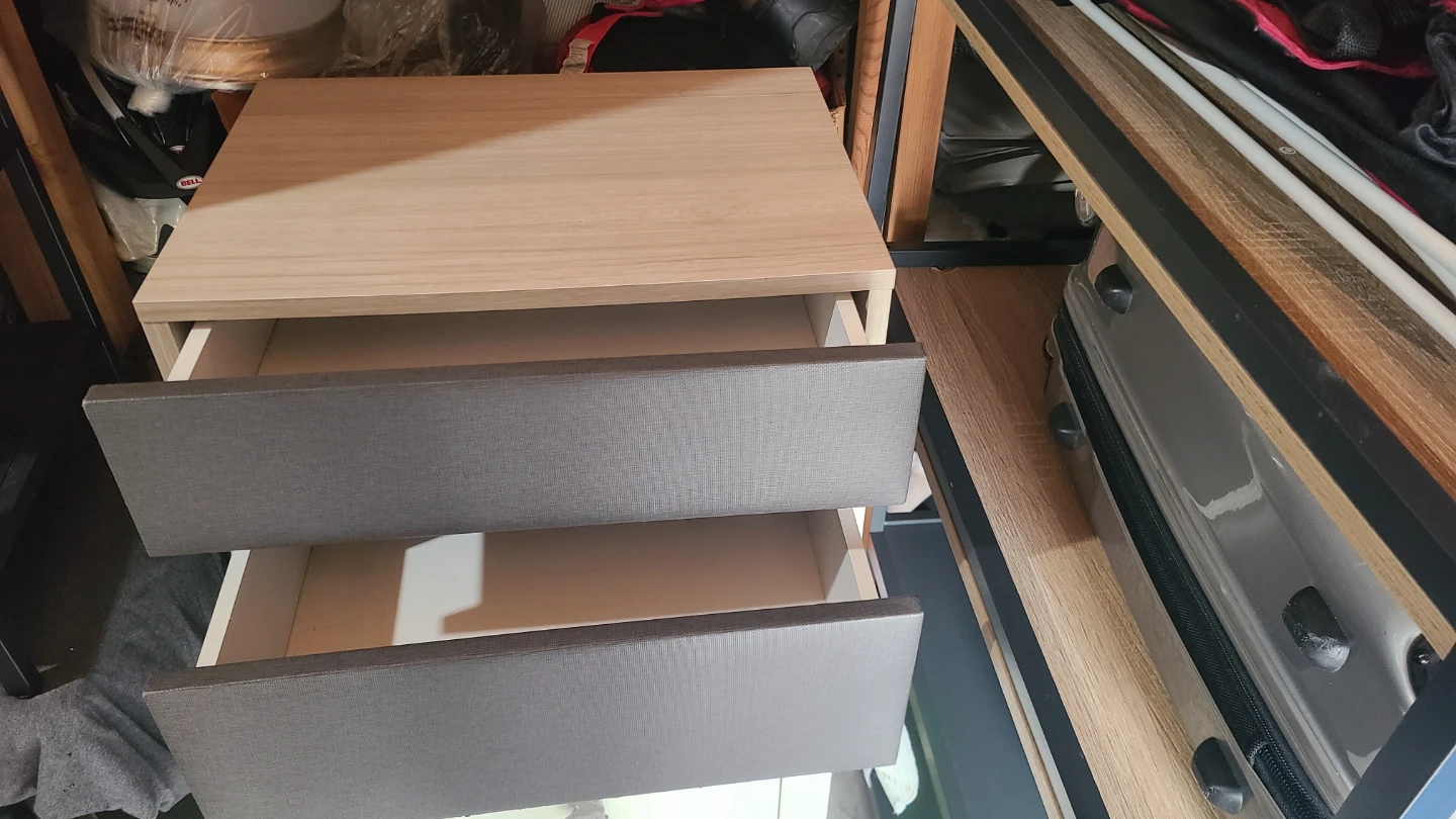 2-Drawer Bedside Table - Gray - photo 4
