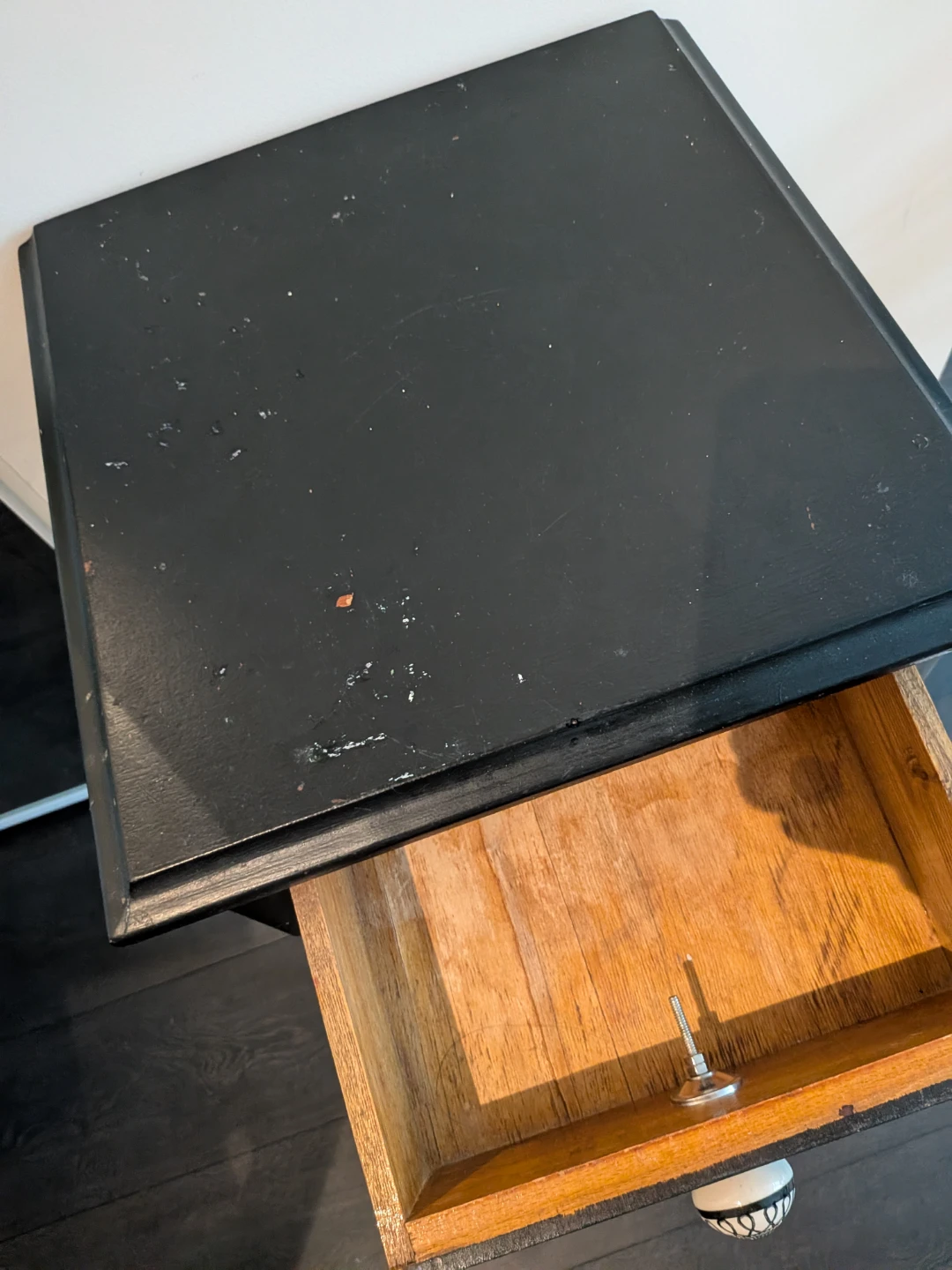 Black Accent Table with Drawer - Used condition⚡【Moving sale❗】 - photo 3