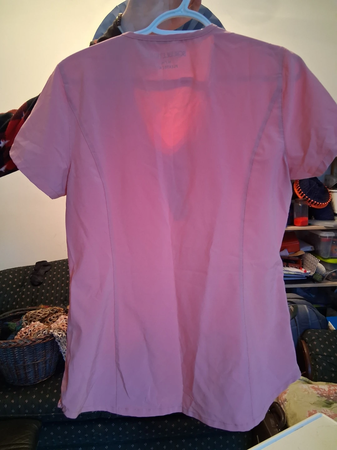 Scrubleticsy Women's Pink Scrub Top - photo 2