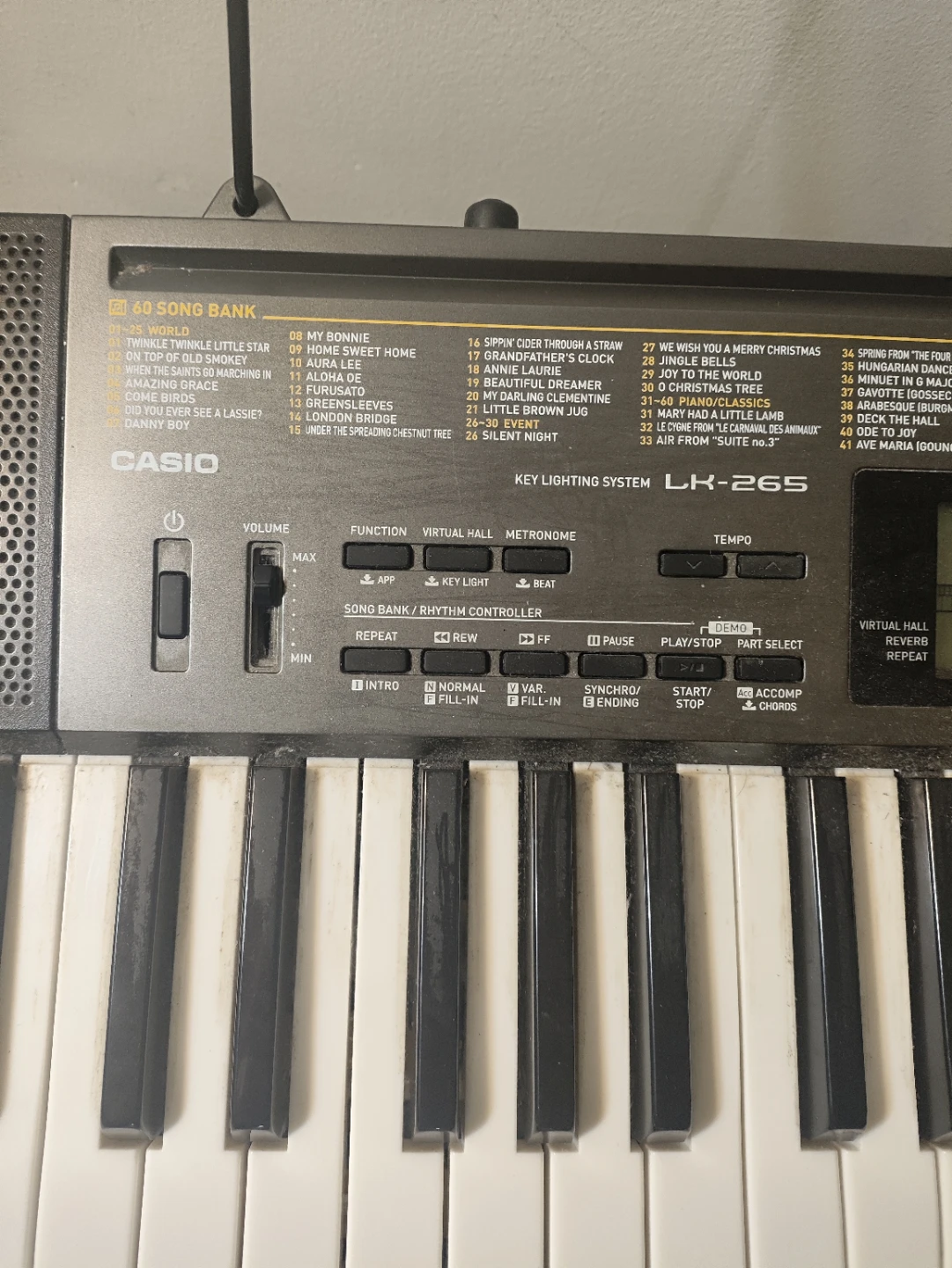 Casio LK-265 Portable Keyboard with Stand and Stool - photo 2