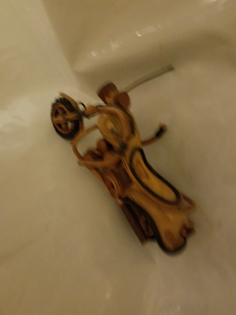 Handmade Wooden Motorcycle Sculpture - photo 4