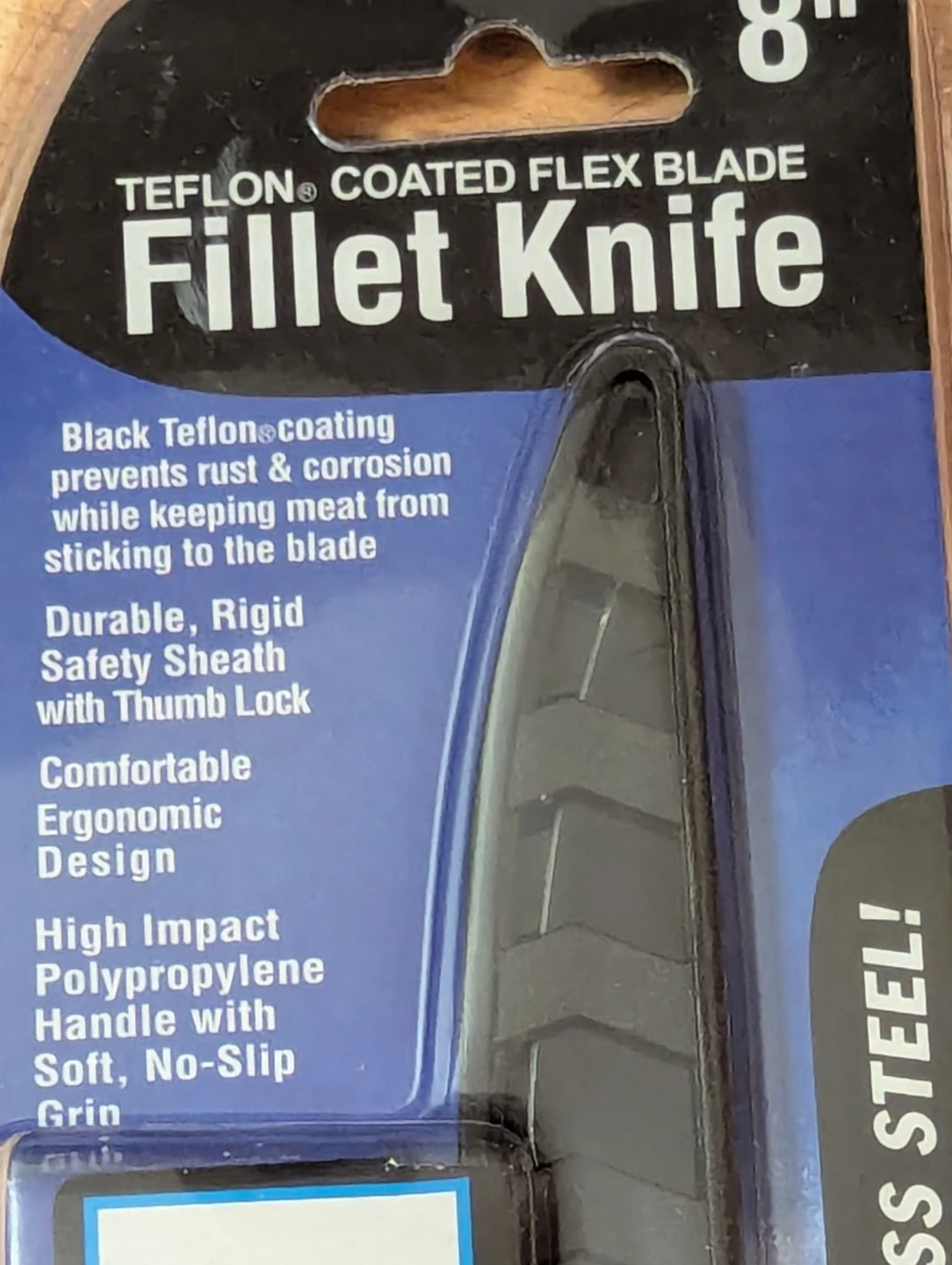 NEW Mustad 8" Teflon Coated Flex Fillet Knife with Sheath - photo 3