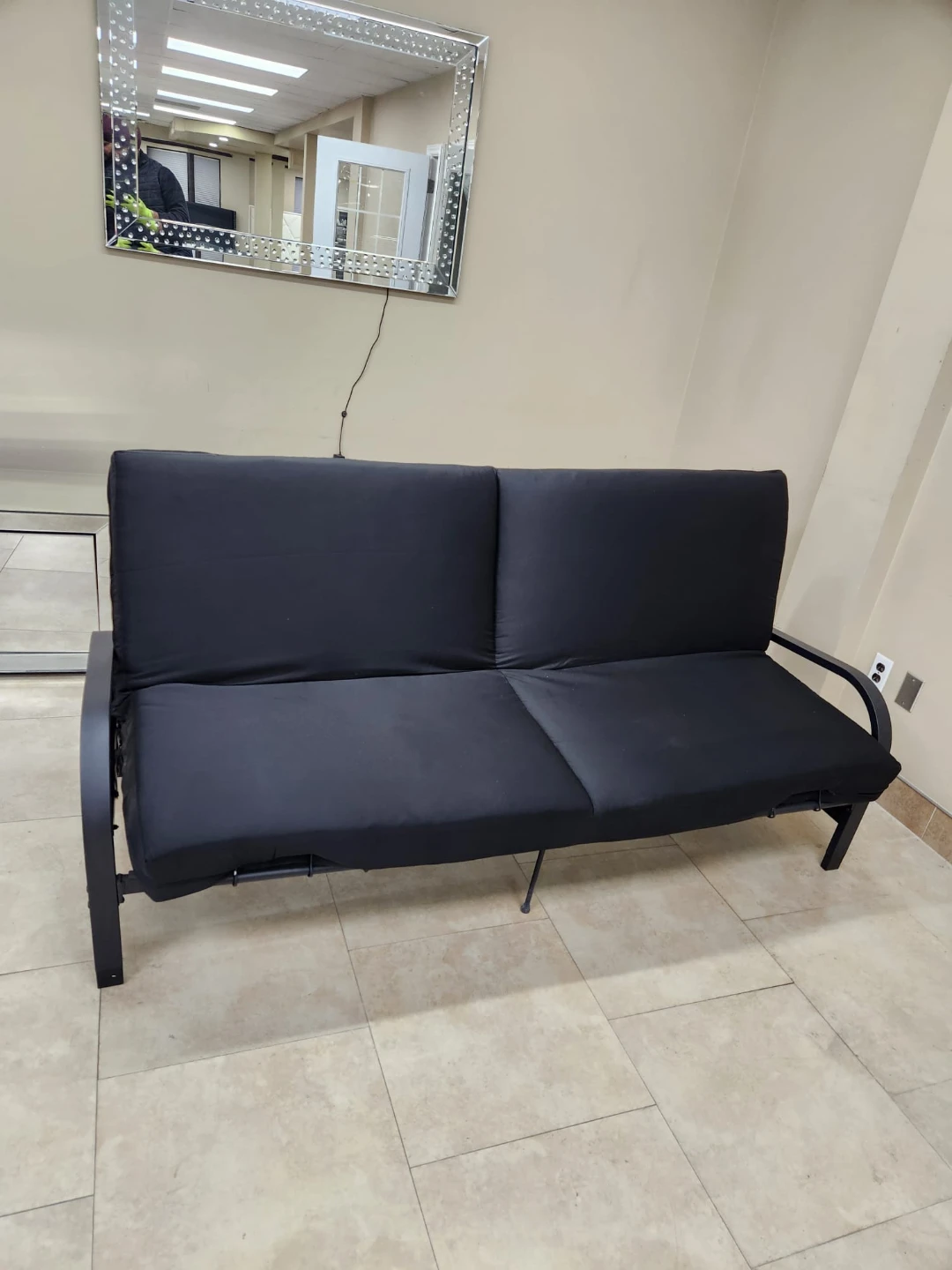 Black Futon Sofa Bed - photo 3