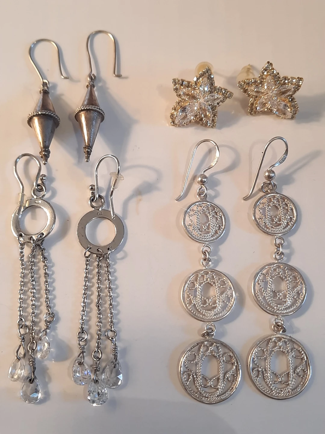 Assorted  925Silver Earrings - 4 Pairs - photo 3