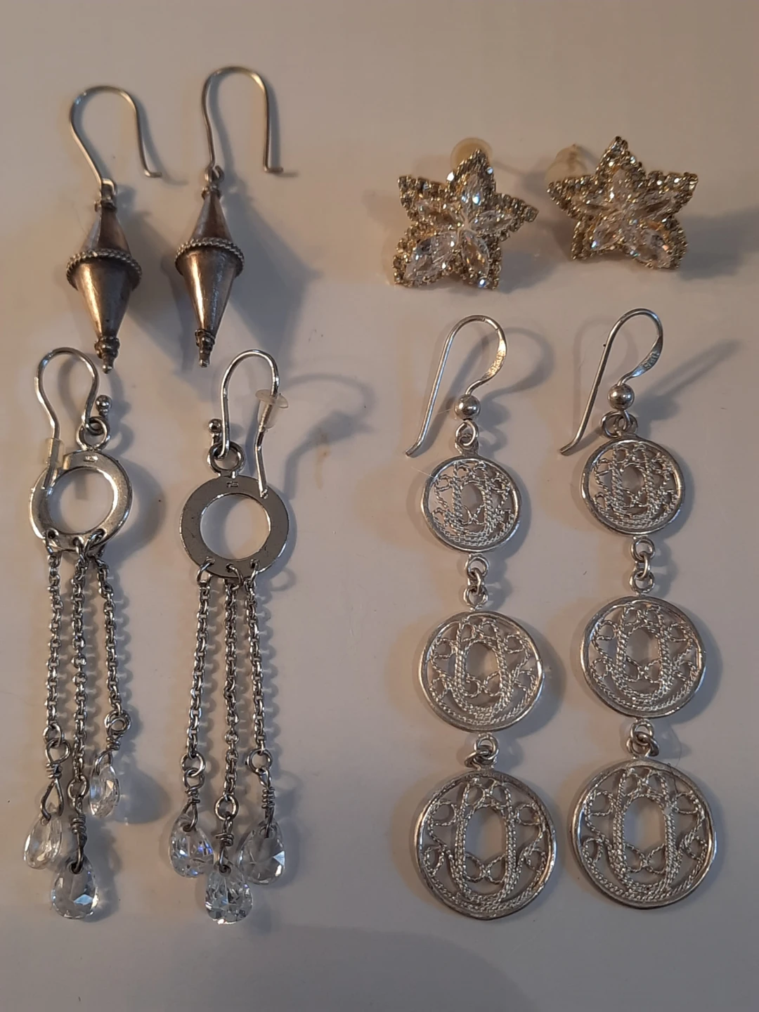 Assorted  925Silver Earrings - 4 Pairs - photo 4