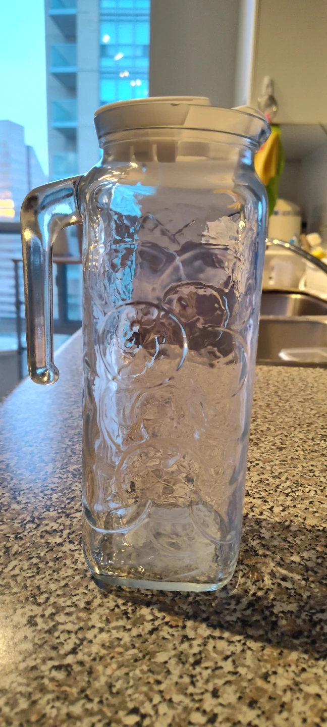 Glass Pitcher with Lid