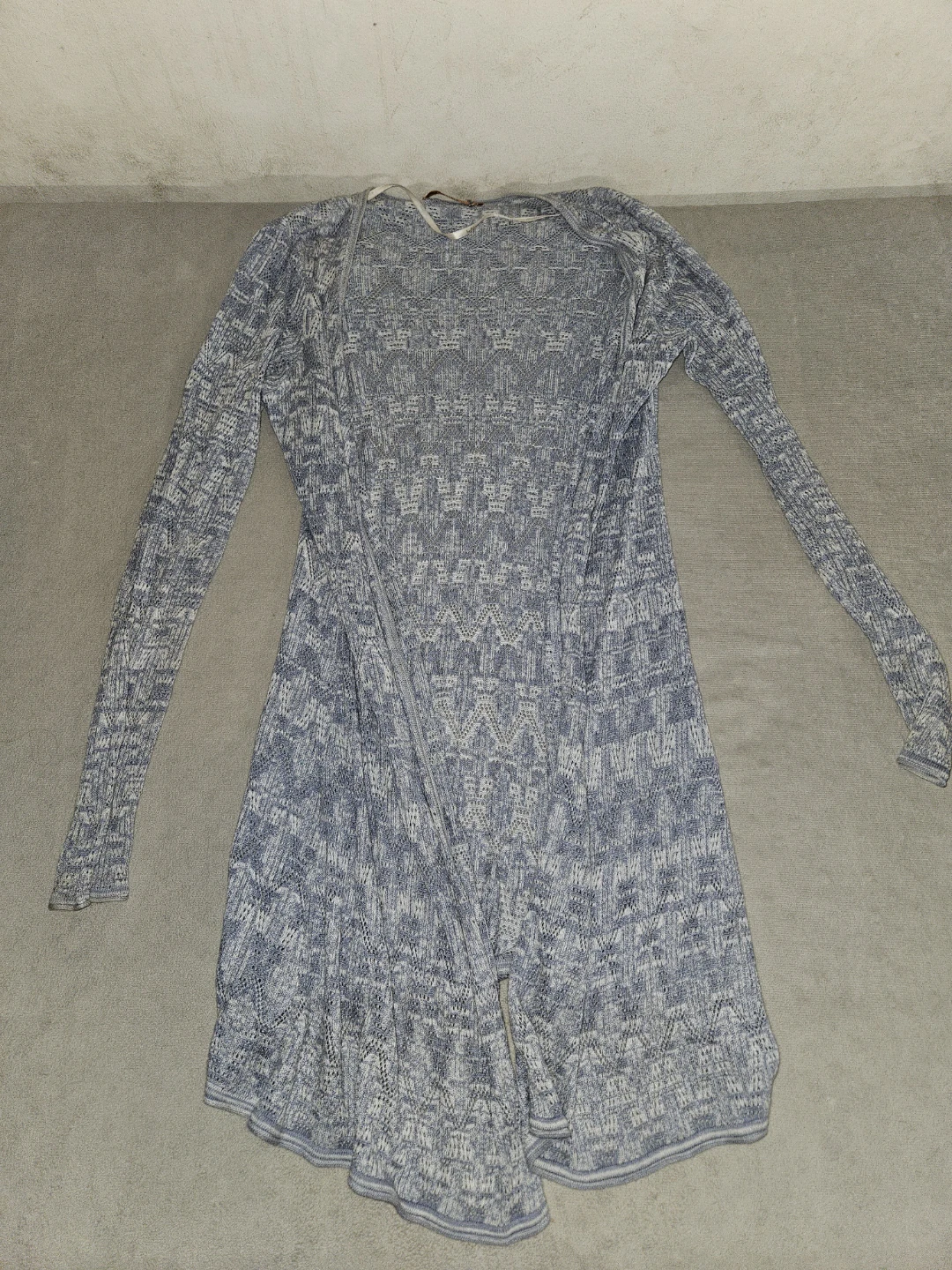 Blue Patterned Cardigan