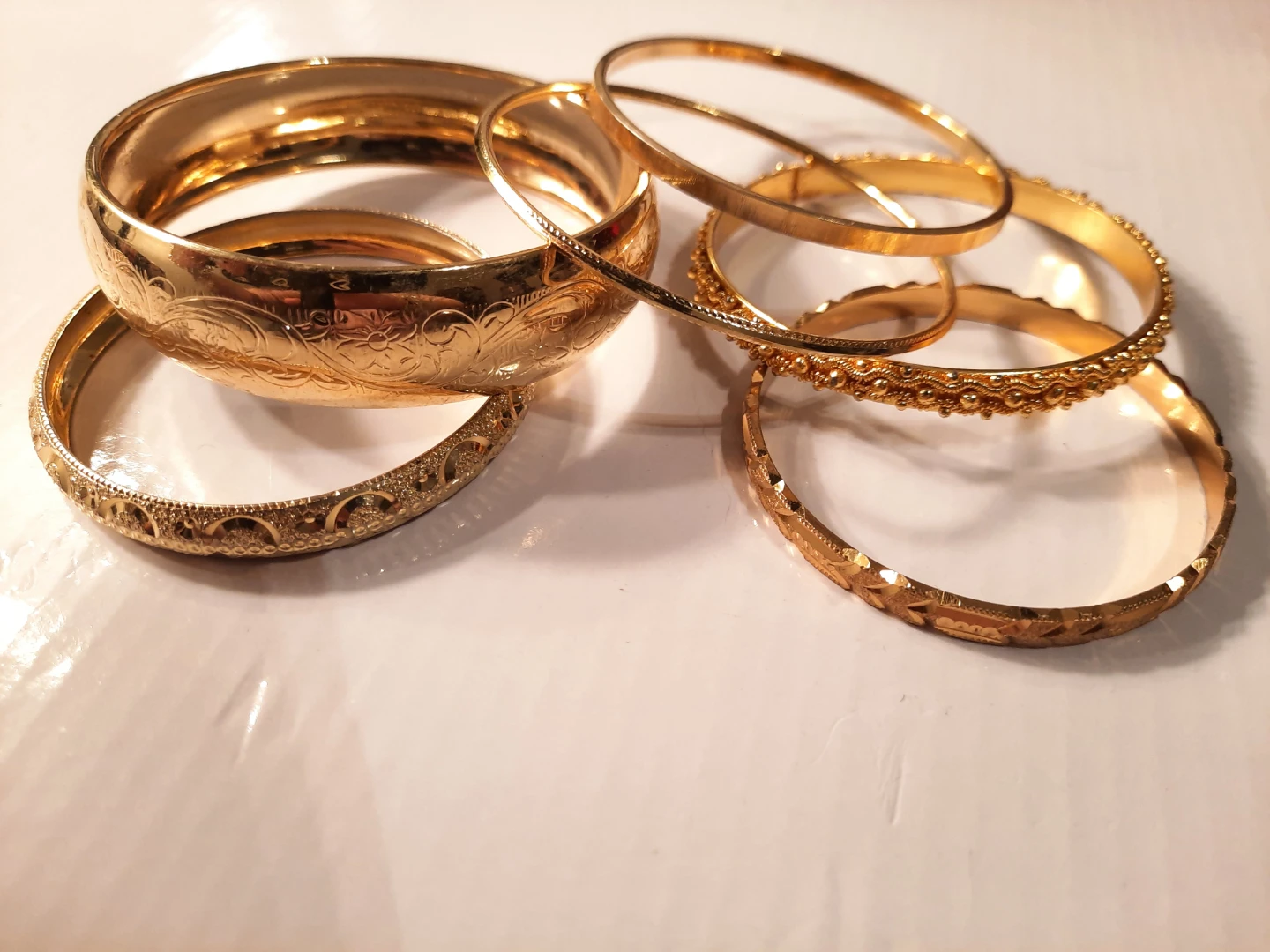 Gold-tone Bangle Bracelet Set
