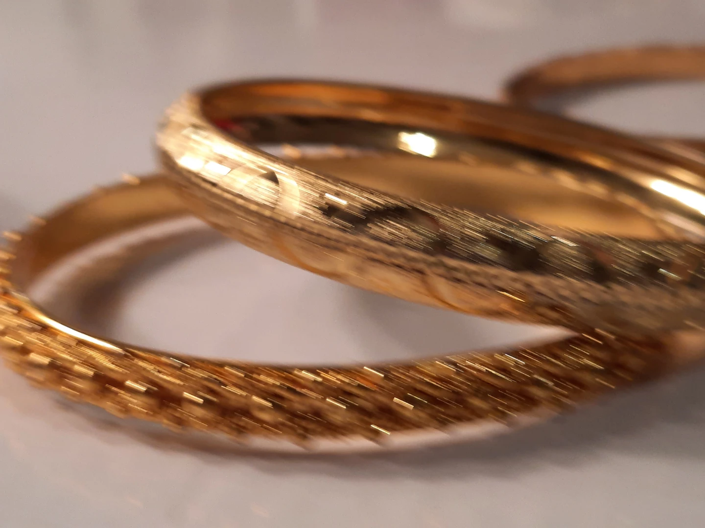 Gold-tone Bangle Bracelet Set - photo 2