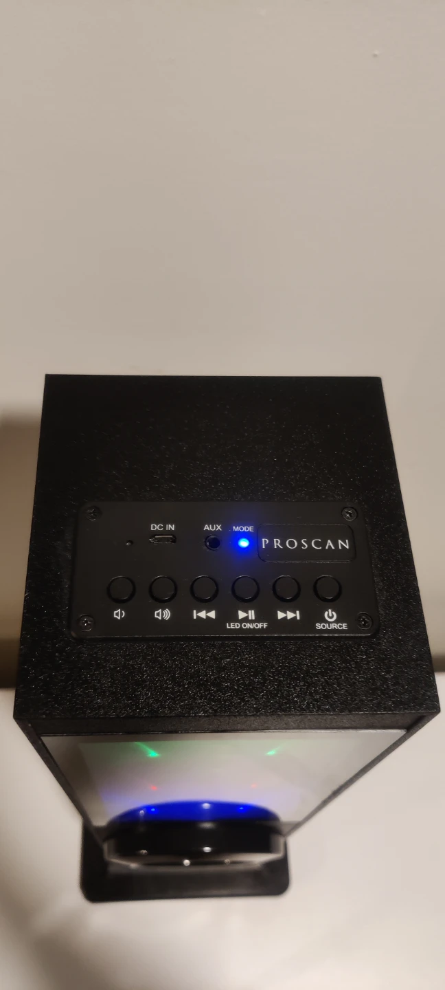 Proscan Bluetooth Disco Ball Light Up Tower Speaker - photo 3