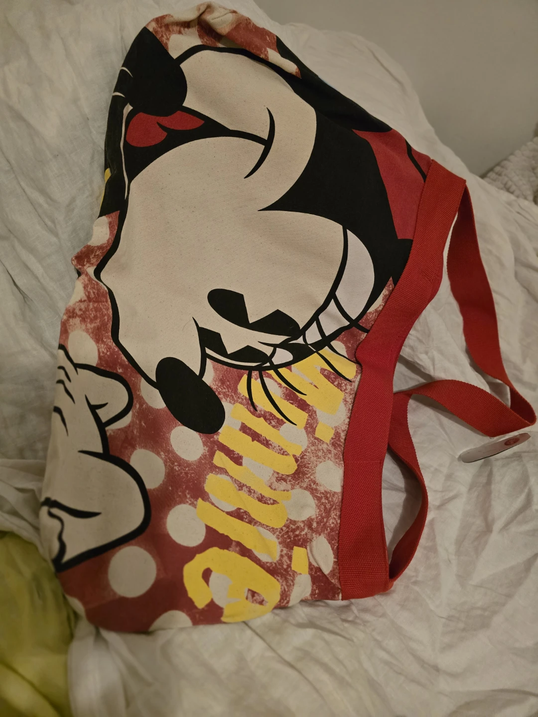 New Japan  Disney Mickey Mouse Canvas  Tote Bag, Red