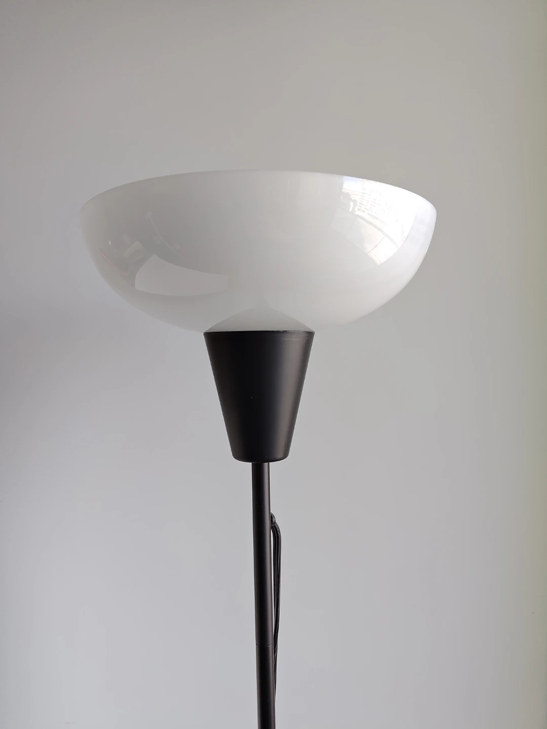 Ikea Black Floor Lamp with White Frosted Shade - photo 2
