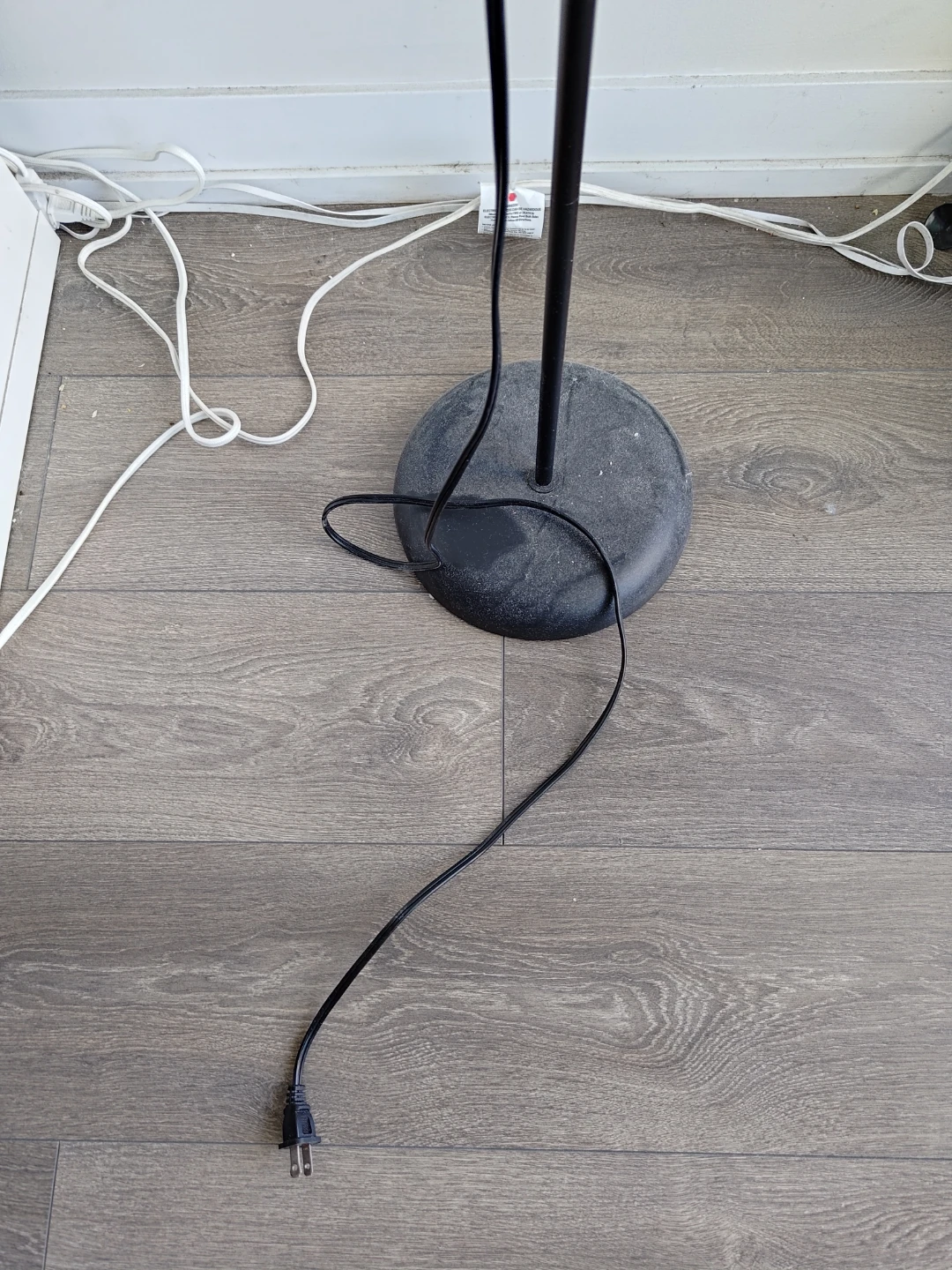 Ikea Black Floor Lamp with White Frosted Shade - photo 4
