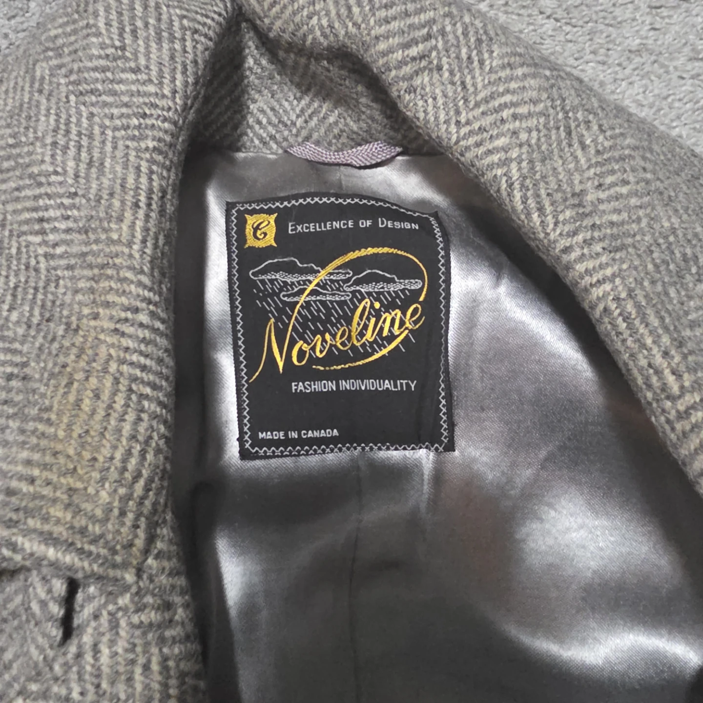 Noveline Wool Blend Herringbone Trench Coat - photo 2