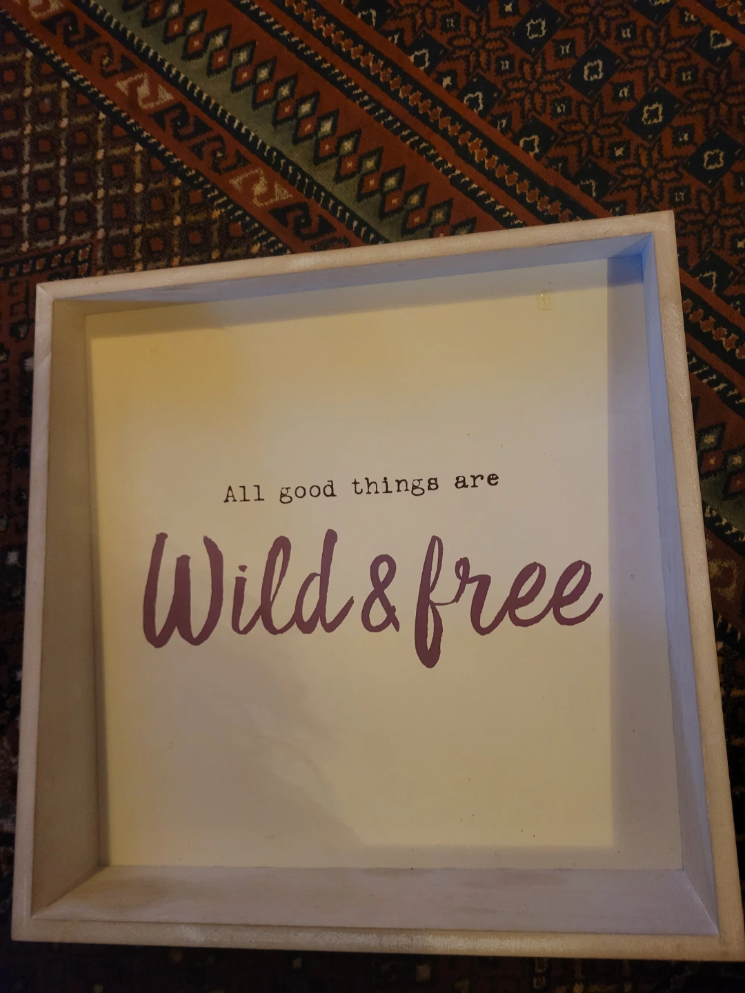 Wooden "Wild & Free" Wall Art Decor and Shelf