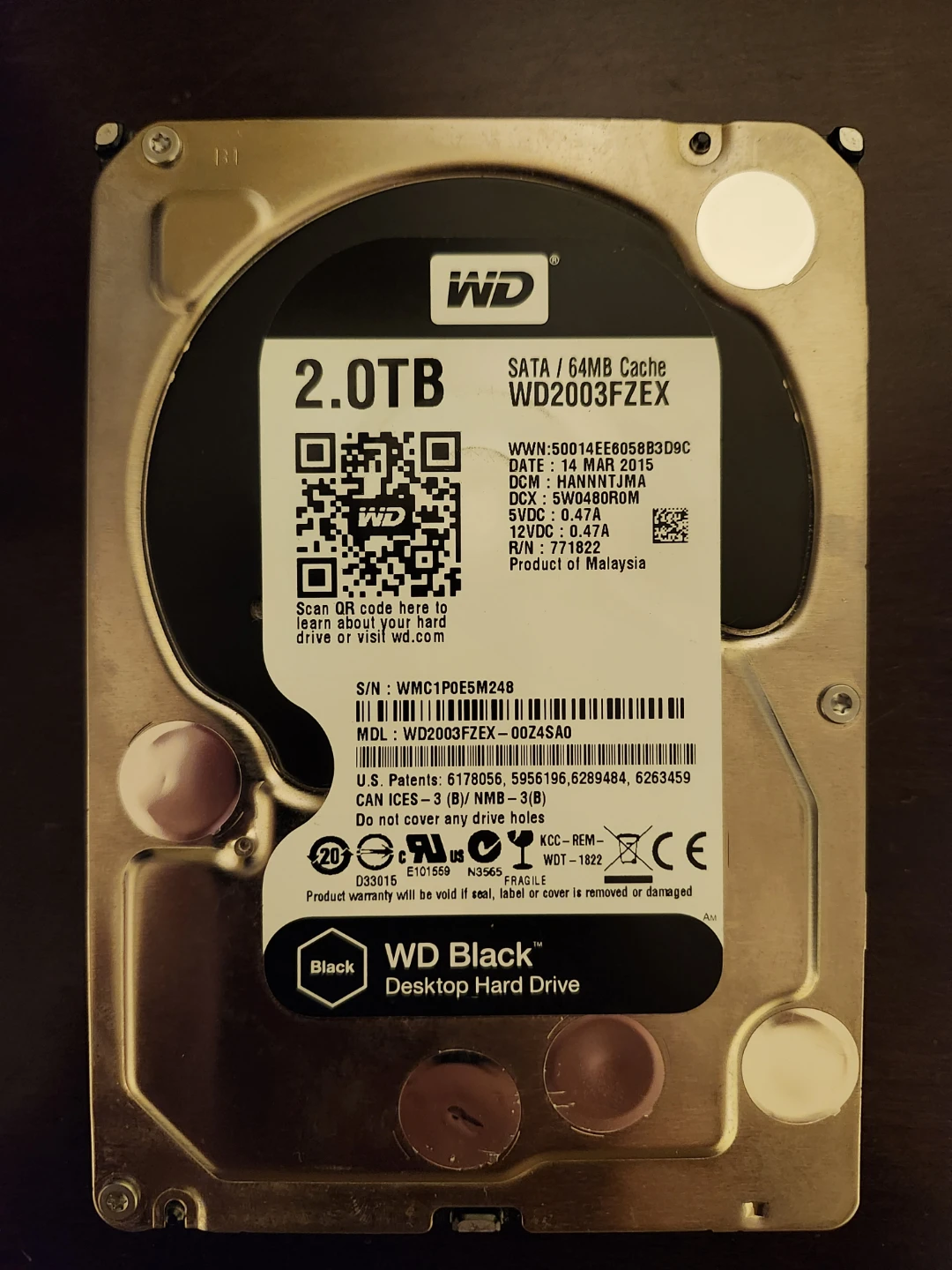 2TB Western Digital Hard Drive