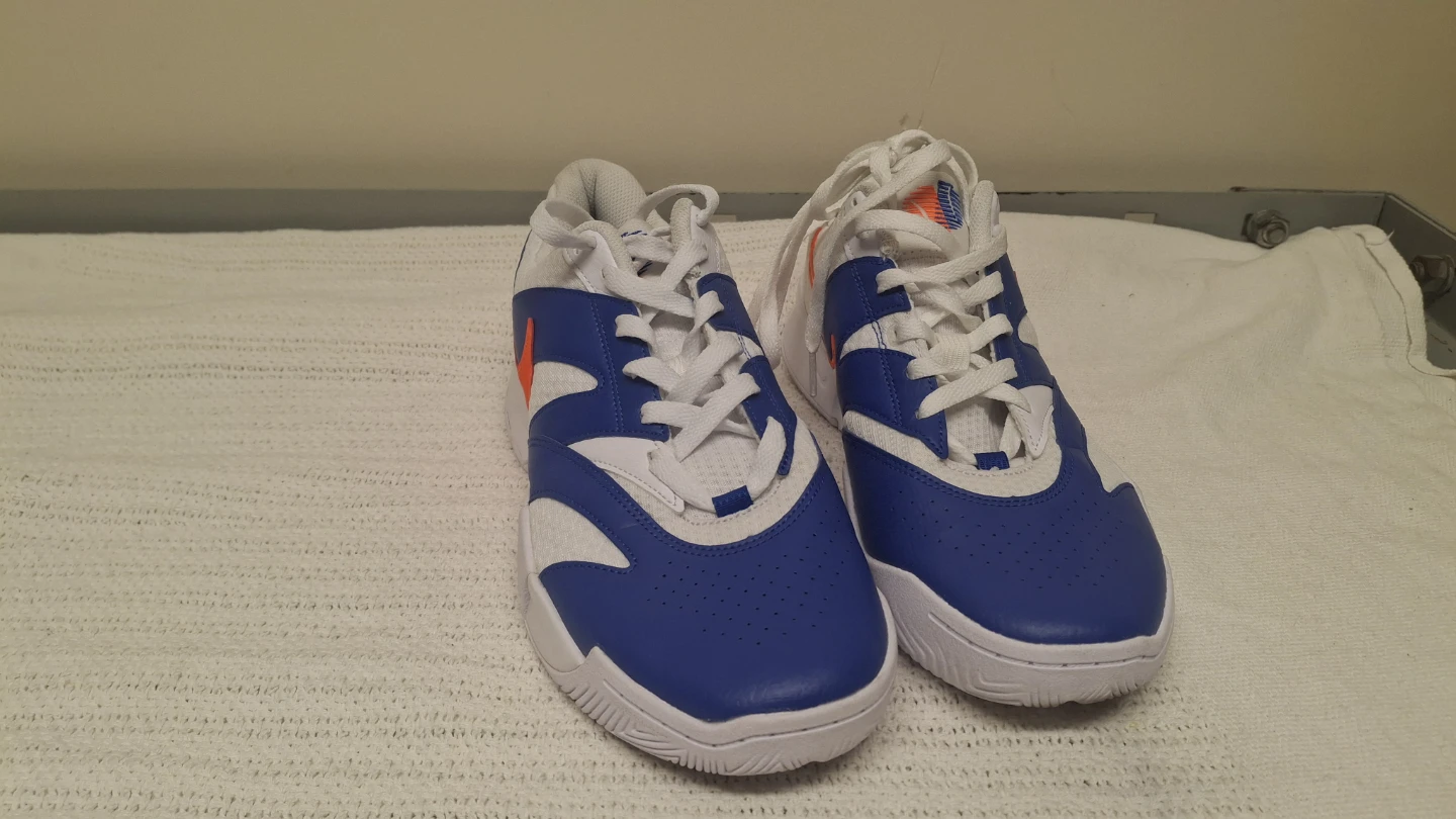 Nike Basketball Shoes Blue Orange White - photo 2