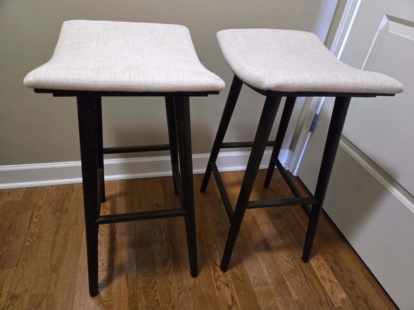 Set of 2 Four Hands Saddle Bar Stools