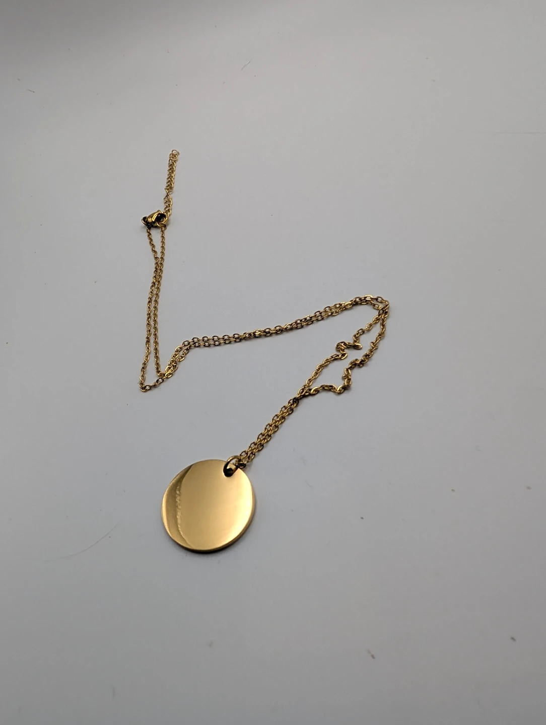 Gold-tone round pendant necklace (3 for $10)