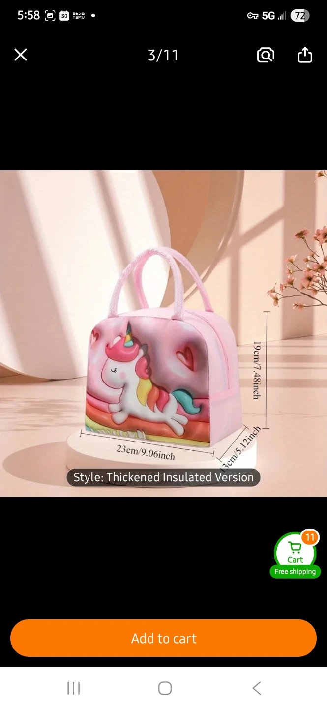 NEW Unicorn Insulated Lunch Bag 🦄 - photo 3