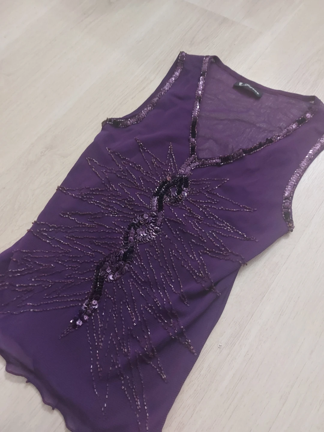 Purple Embellished Top