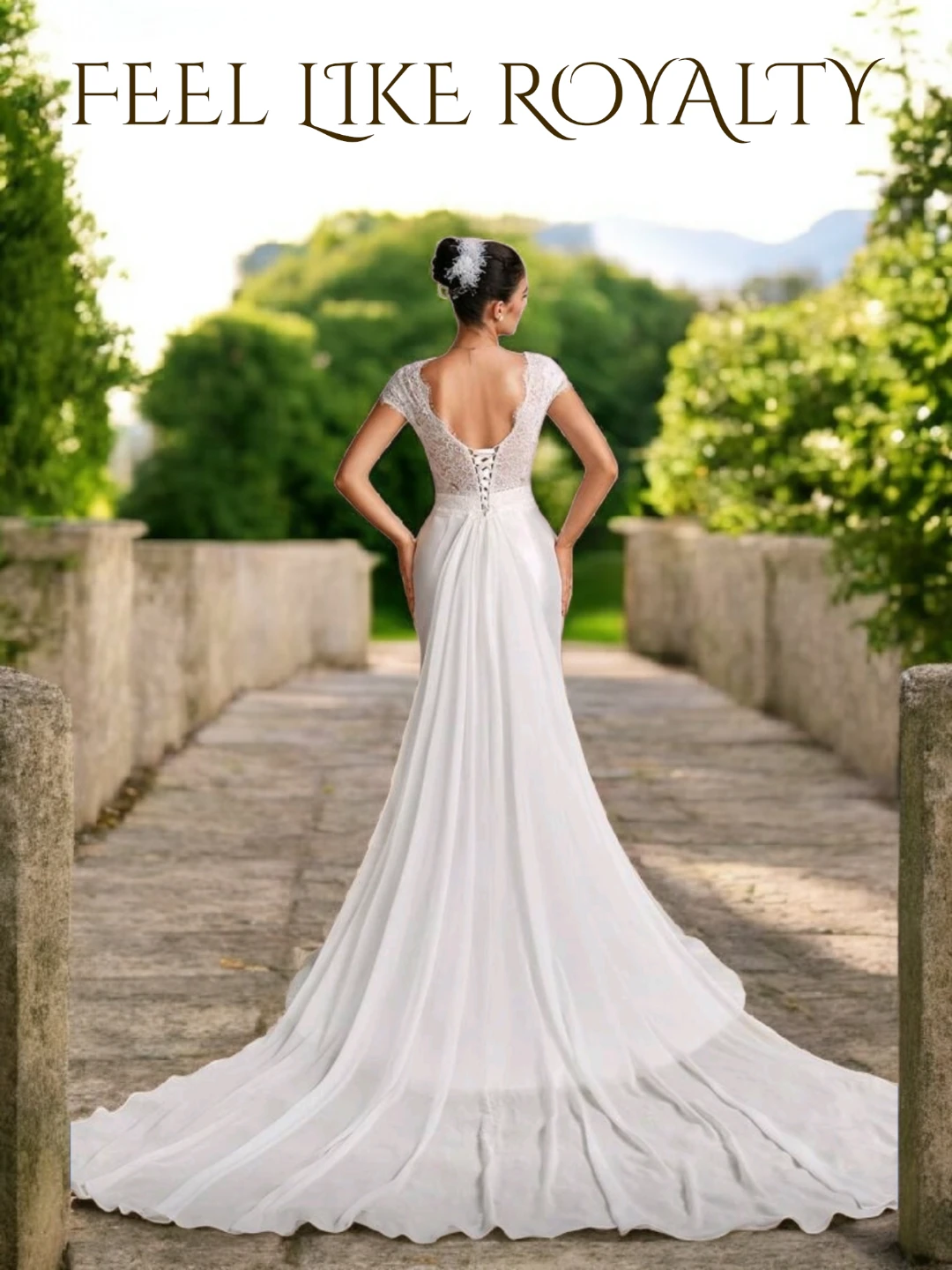 White Lace Wedding Dress - photo 2