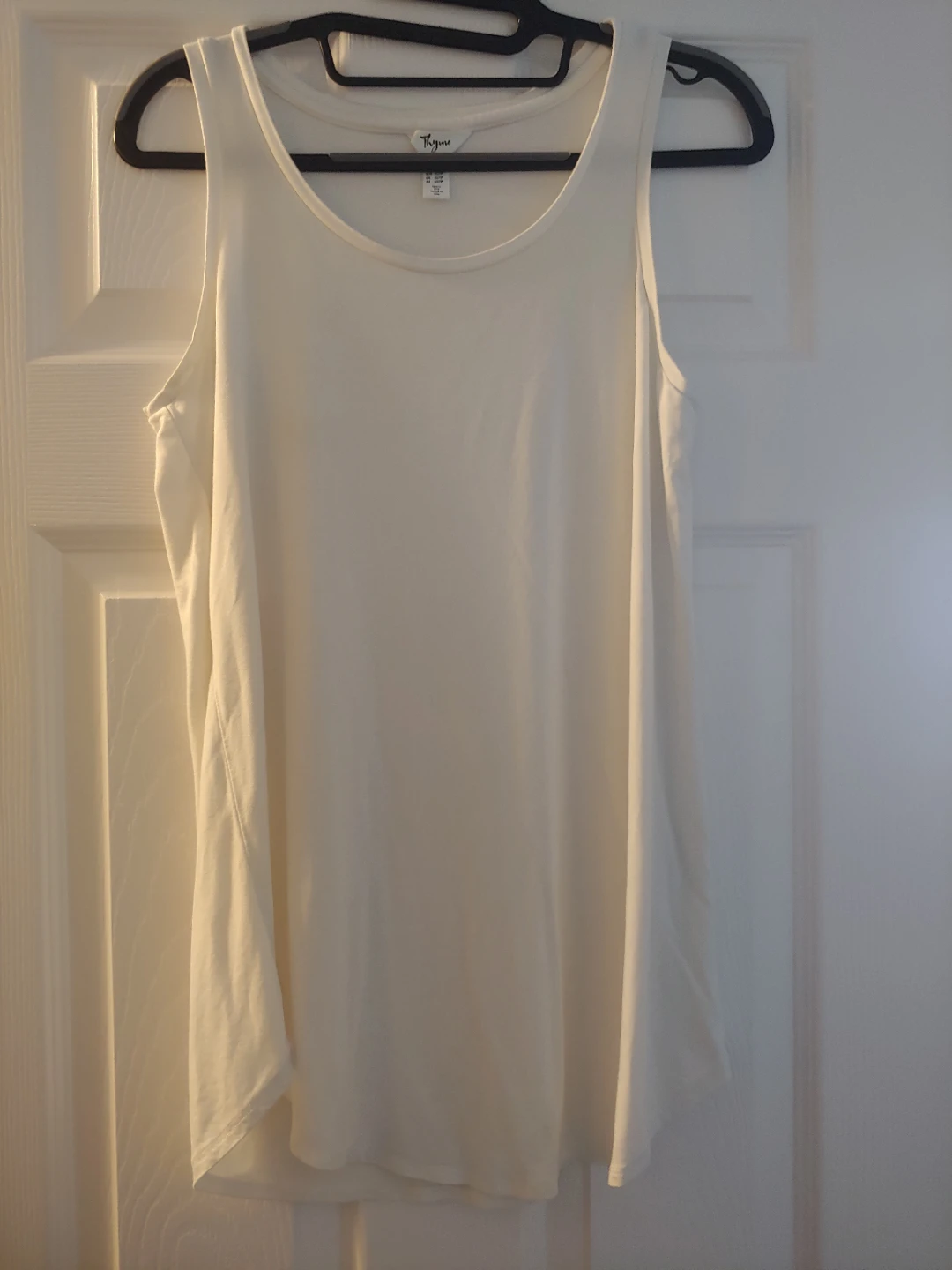 Maternity Thyme Women's White Tank Top-Like new