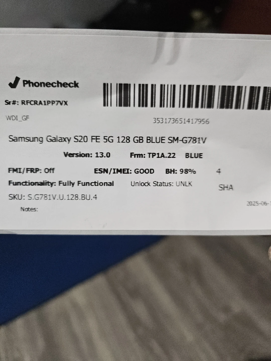 Samsung Galaxy S20 FE 5G 128GB white - photo 5