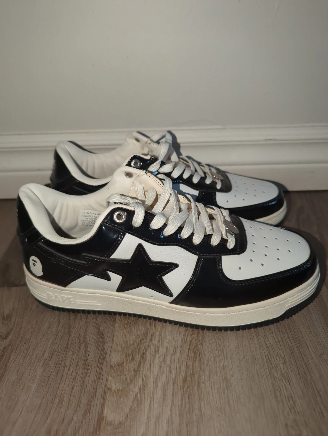 BAPE STA Low Black/White Shoes - photo 2
