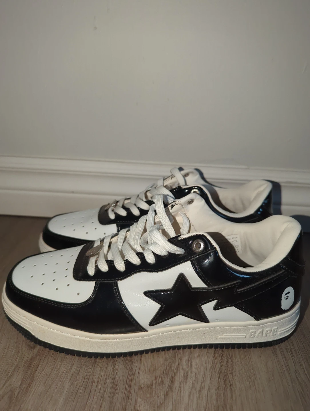 BAPE STA Low Black/White Shoes - photo 4