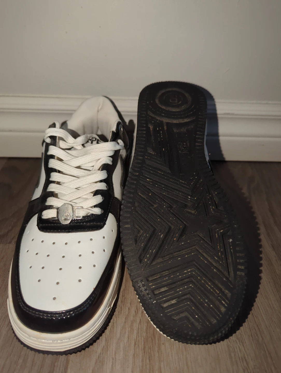 BAPE STA Low Black/White Shoes - photo 5