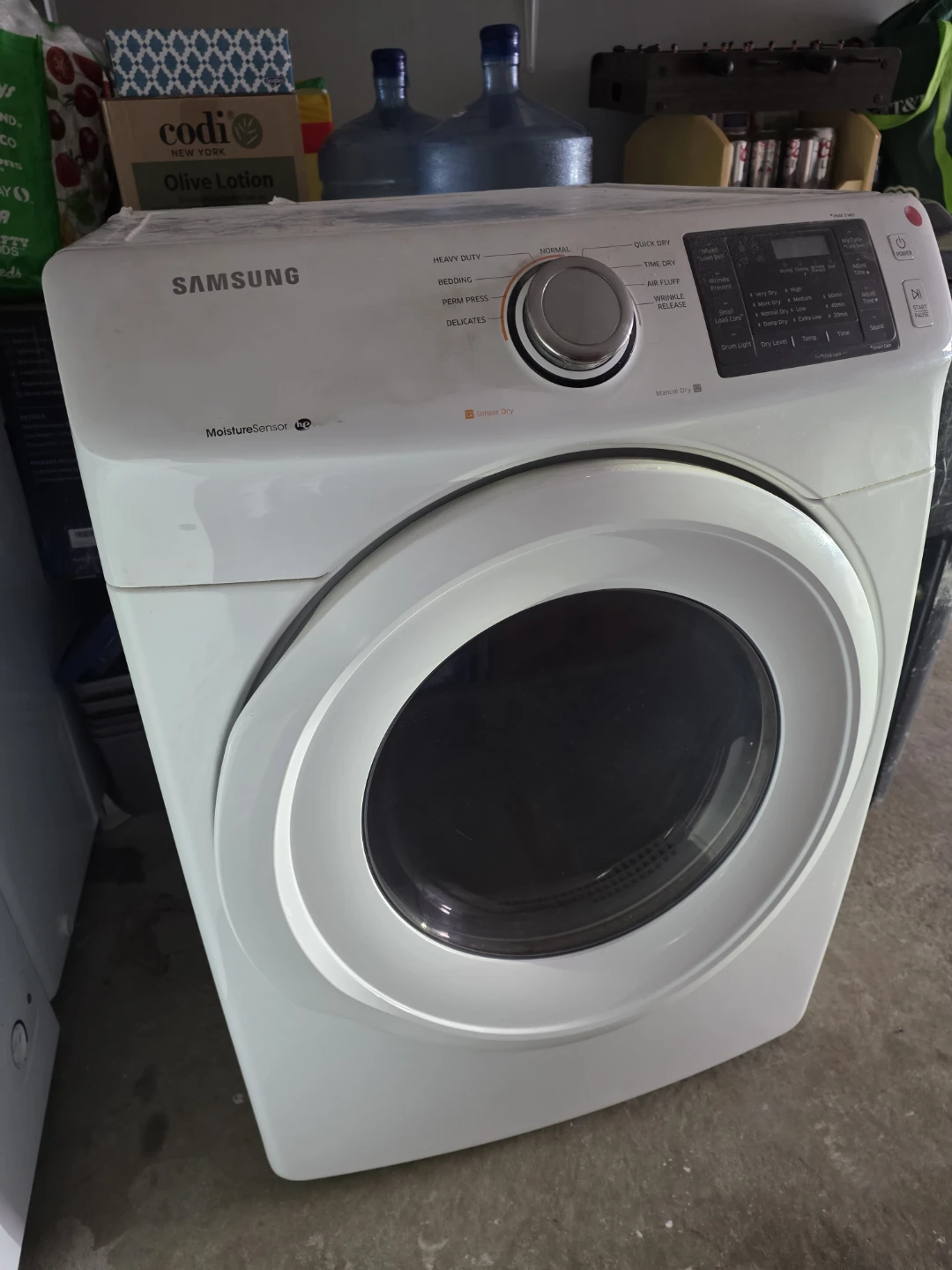 Samsung White Electric Dryer with Sensor Dry