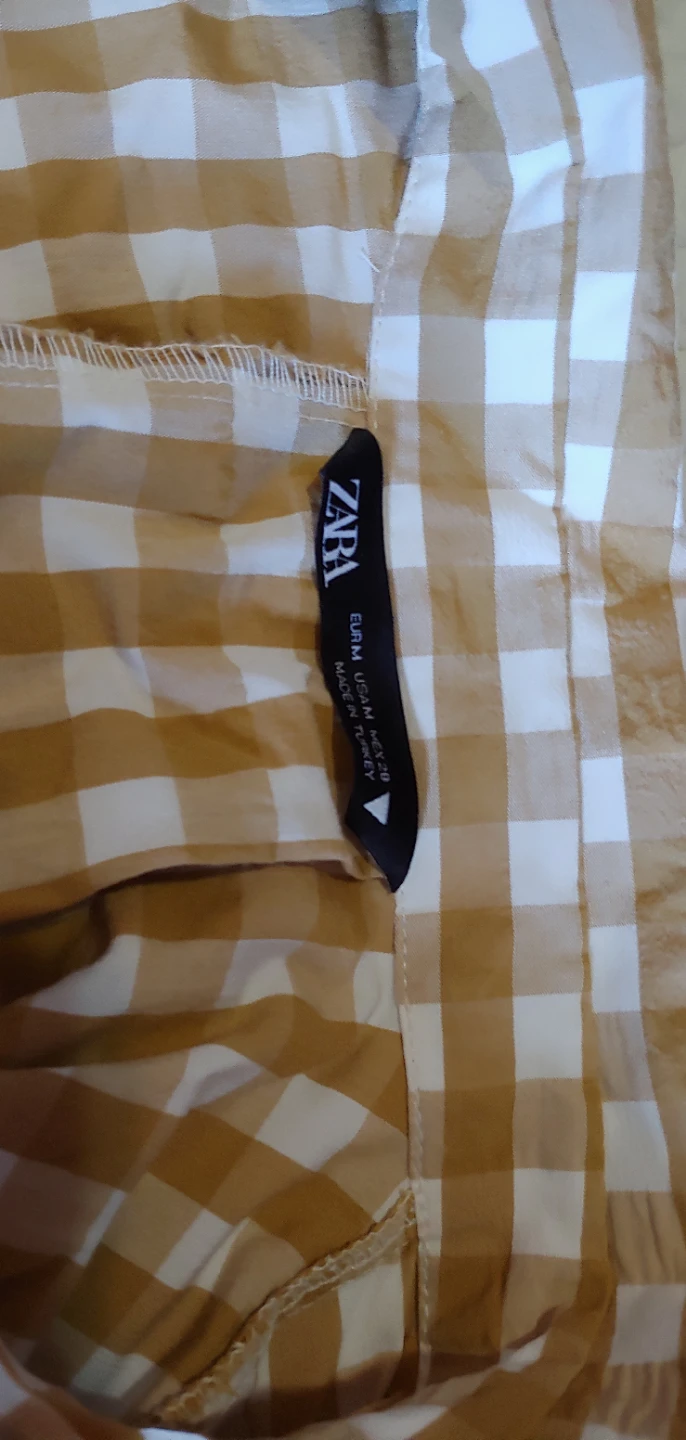ZARA Gingham Checkered Shirt - Size M🥕 - photo 2