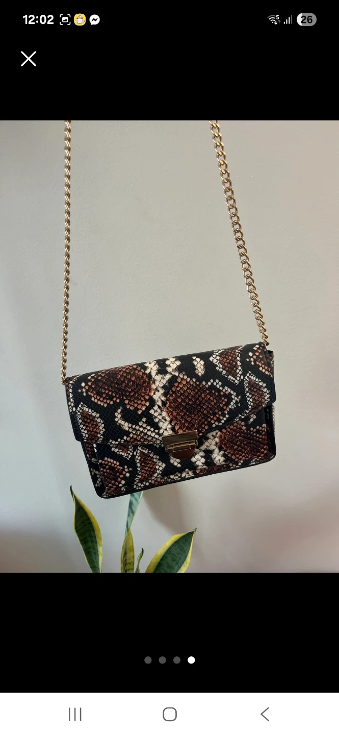 Mango Snakeskin Print Handbag - photo 4