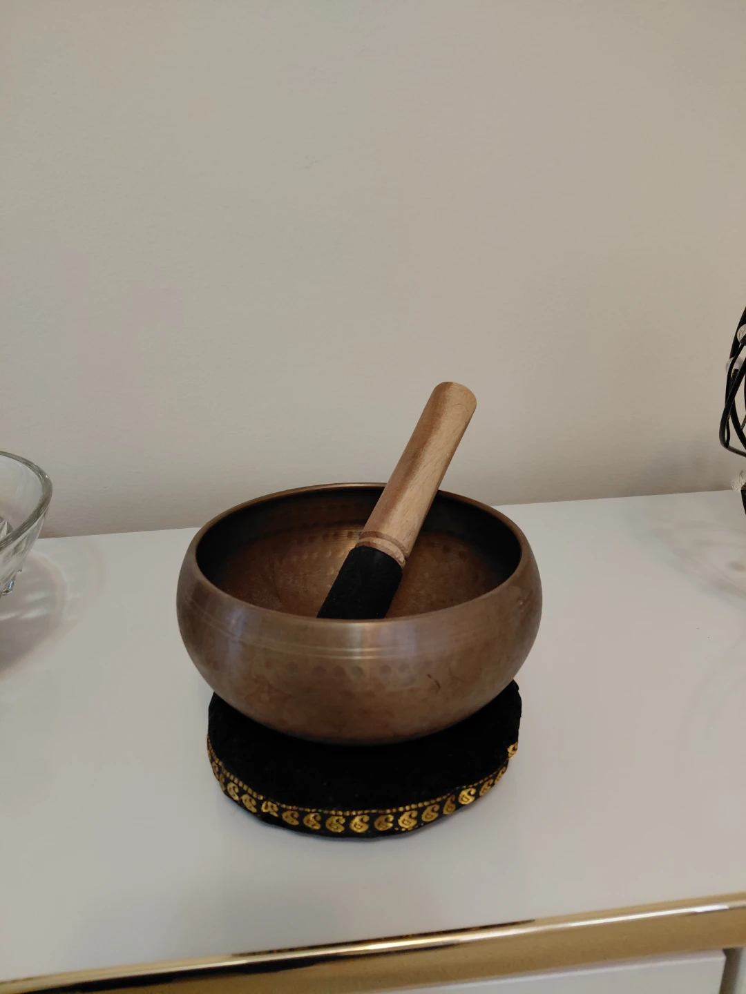 Singing Bowl with Striker and Cushion
