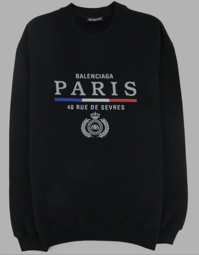 Balenciaga Paris Black Sweatshirt - photo 2