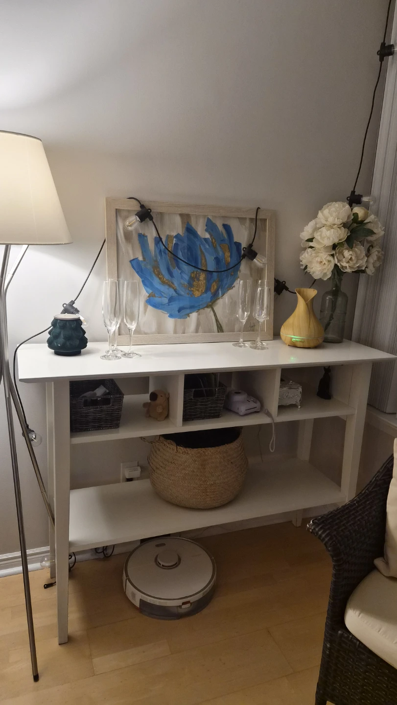 White Console Table - 49x35 inches - photo 4
