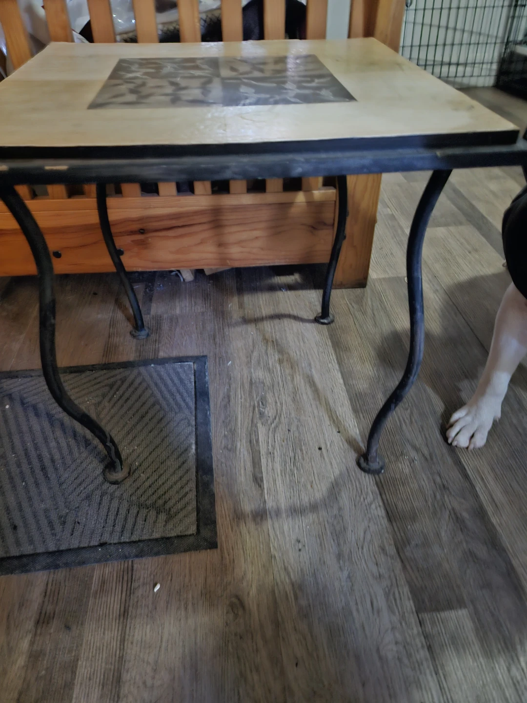 Square Accent Table with Decorative Top - photo 2
