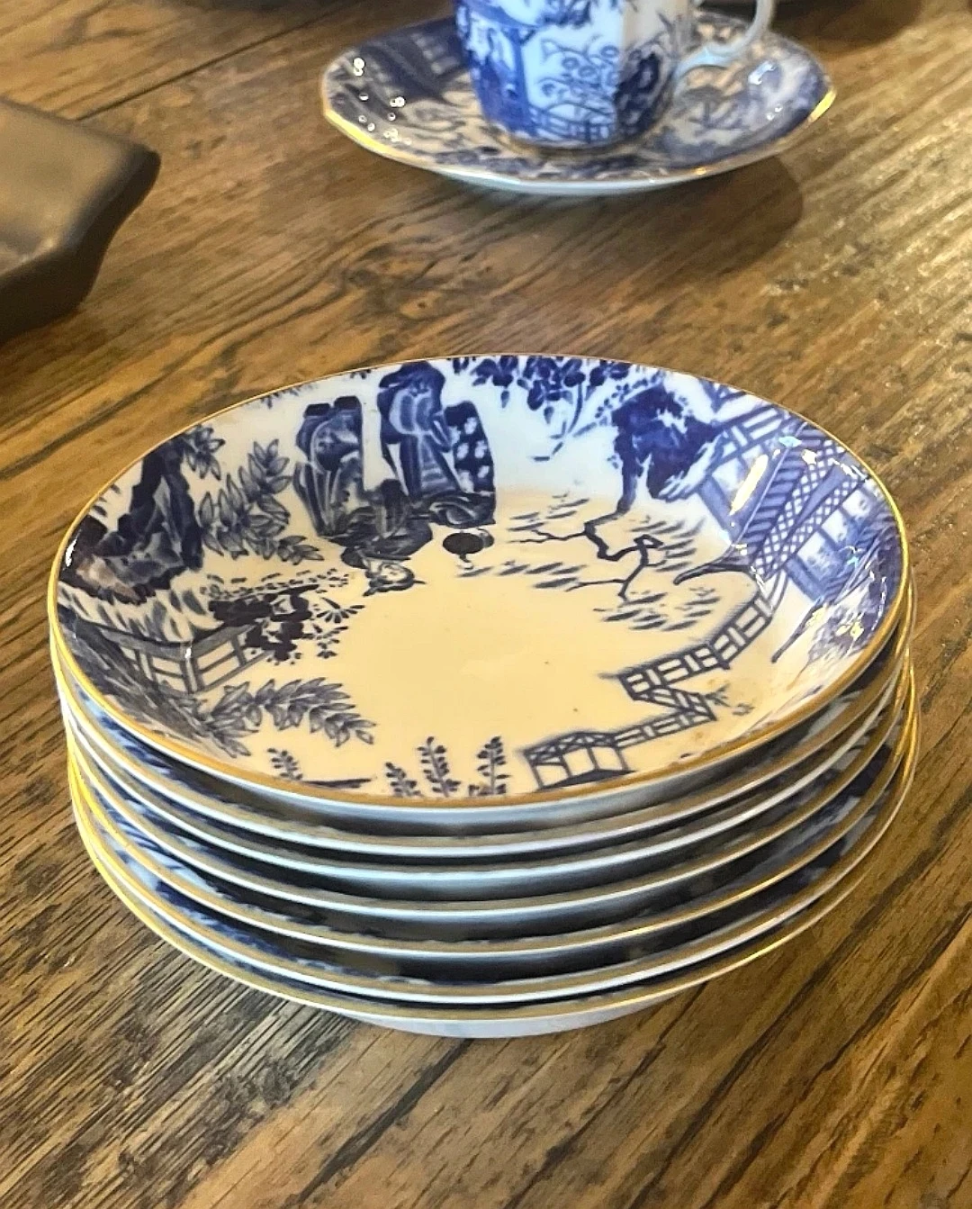 Vintage Royal Crown Derby Blue Mikado Set - photo 2