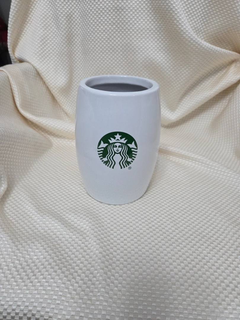 Starbucks White Ceramic Utensil Holder/Vase