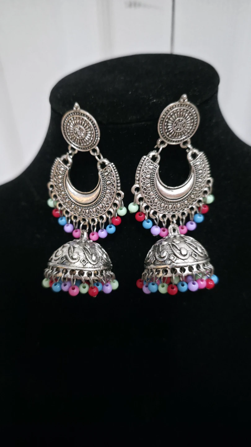 Silver Jhumka Earrings