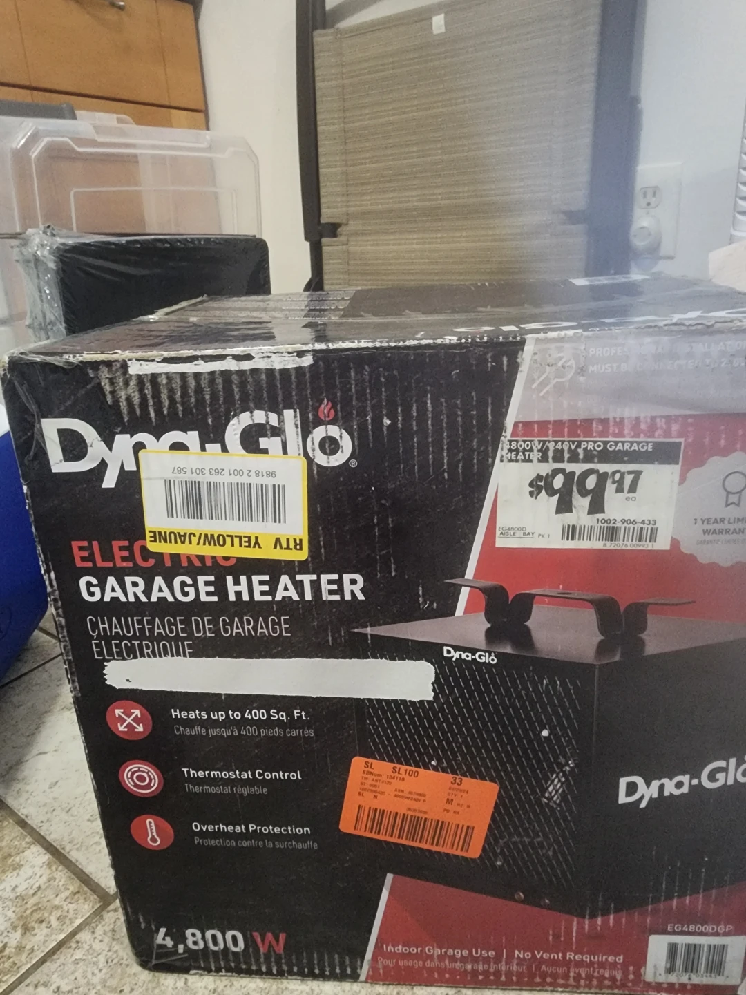 Dyna-Glo Electric Garage Heater 4,800W - photo 2
