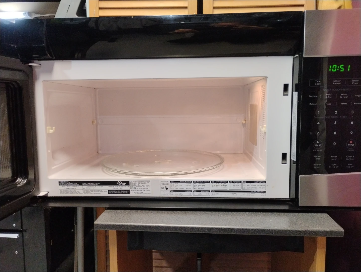 Kenmore Over-the-Range Microwave - photo 3